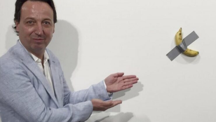 Duvara bantlanmış muz satıldı! İşte fiyatı... 5 Bursam Medya -