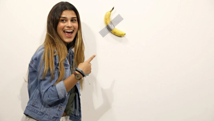 Duvara bantlanmış muz satıldı! İşte fiyatı... 6 Bursam Medya -