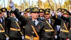 Kara Harp Okulu‘nun 30 Ağustos’ta düzenlenen mezuniyet töreninde teğmenlerin “Mustafa