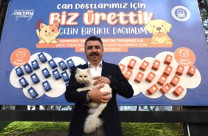 Yıldırım Belediyesi’nin topladığı yemek atıkları, Mama Üretim Tesisi’nde kedi köpek