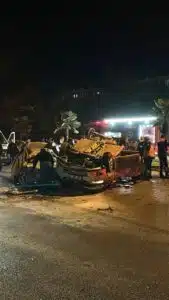 Kaza 23.00 sıralarında Bursa’nın Mudanya ilçesi Bursa Yolu Güzelyalı Kavşağı’nda