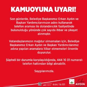 Osmangazi Belediyesi'nden uyarı! 3 Bursam Medya -