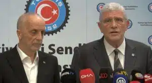 İYİ Parti Genel Başkanı Dervişoğlu, Türkiye İşçi Sendikaları Konfederasyonu’nu (TÜRK-İŞ)