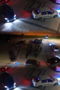 Bursa’nın Osmangazi ilçesi Gökdere mevkiinde bulunan park alanına otomobilleriyle bir