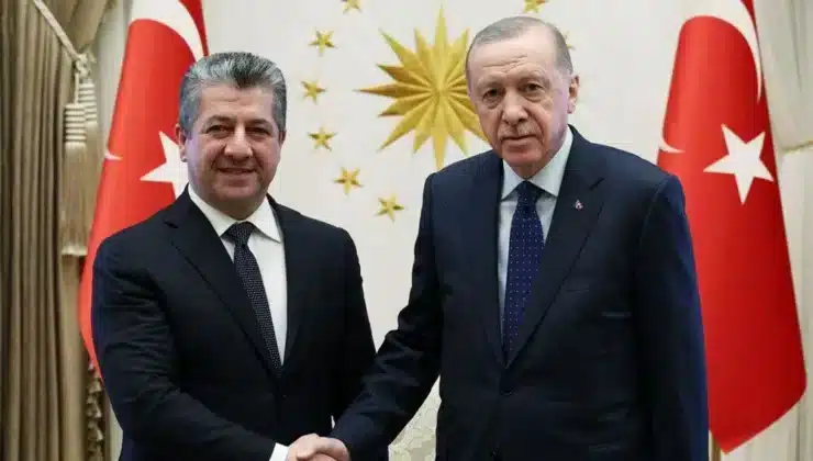 Cumhurbaşkanı Erdoğan, Barzani ile görüştü