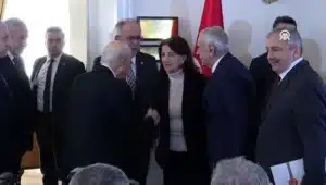 Heyet ilk olarak TBMM Başkanı Numan Kurtulmuş ile bir araya