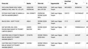 Bakanlık marka marka ifşa etti: İşte sahte bal firmaları! 5 Bursam Medya -