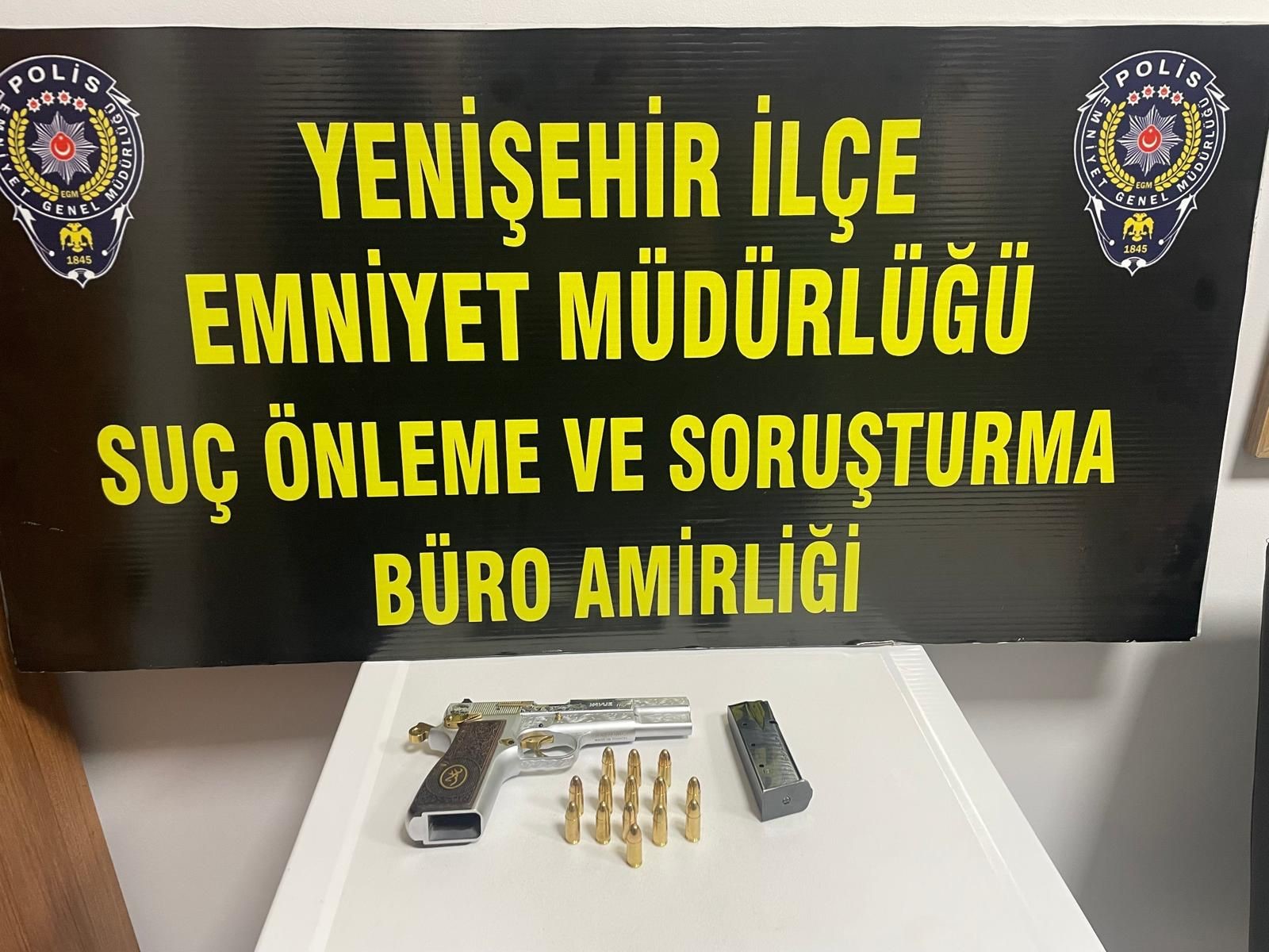 Yenişehir İlçe Emniyet Müdürlüğü ekiplerinin yaptıkları uygulamada üzerinde yapılan aramada