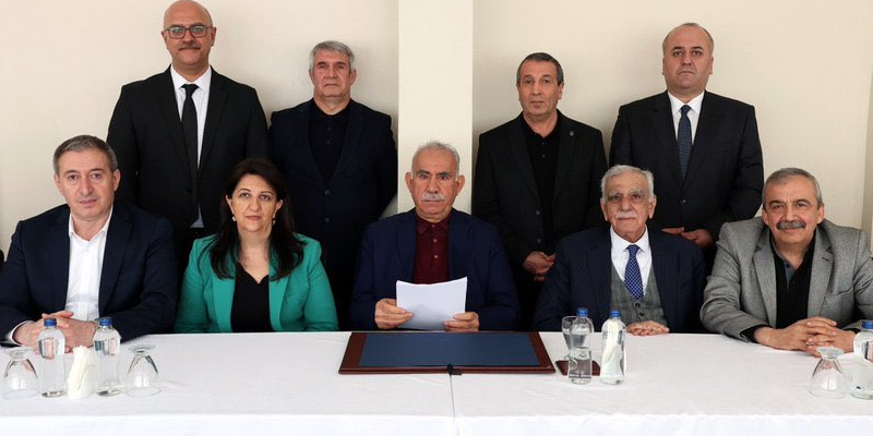 İmralı Adası’nda terör örgütü başı Abdullah Öcalan’la görüşen DEM Parti
