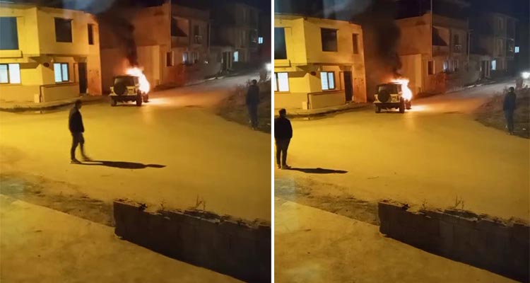 Olay, Karacabey ilçesi Yeni Mahalle’de meydana geldi. Bir cip, sokak