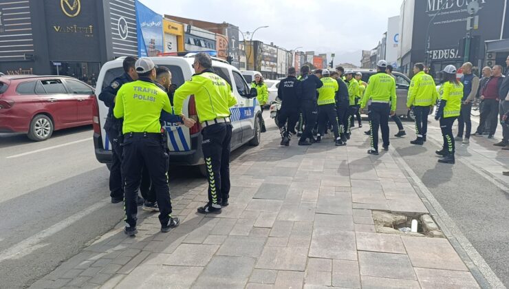 İnegöl’de kasktan ceza yedi ekiplere zor anlar yaşattı!