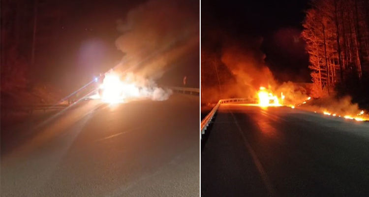 Edinilen bilgiye göre olay, Bursa Uludağ yolu Hüseyin Alan köyü