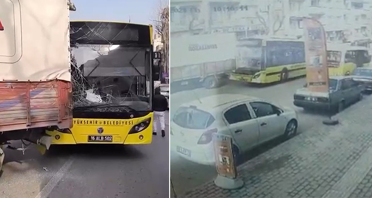 O anlar güvenlik kamerasına anbean yansıdı. Belediye otobüs şoförünün direksiyon