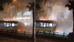 Merkez Osmangazi ilçesi Fevzi Çakmak Caddesi üzerinde seyir halindeki bir