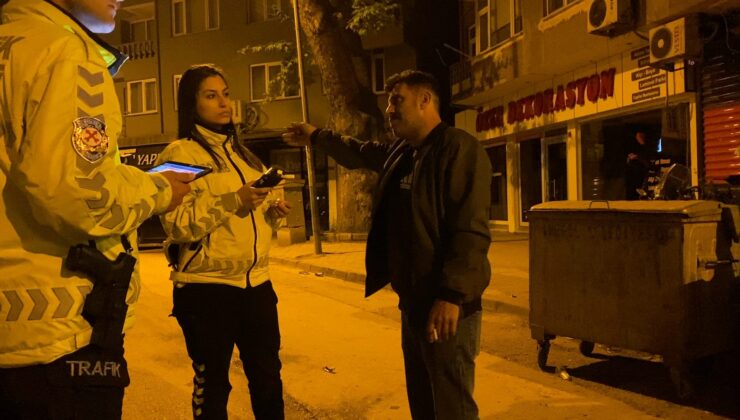 Bursa’da polisin alkollü sürücüyle imtihanı kamerada