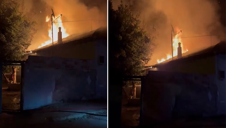 Bursa’da ahır alevlere teslim oldu