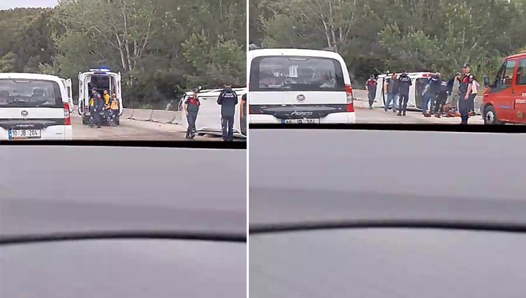 Bursa’da kontrolden çıkan otomobil takla attı