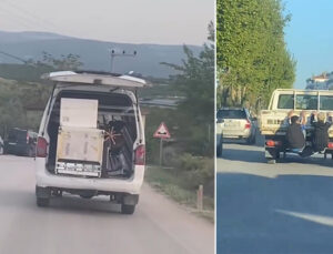 Bursa trafiğinde tehlikeli anlar kameralara yansıdı