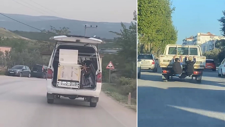 Bursa trafiğinde tehlikeli anlar kameralara yansıdı