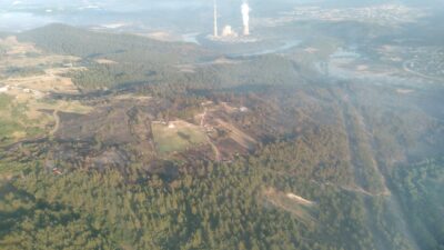 Bursa'nın Orhaneli ilçesinde yaklaşık 20 saat önce yükselen alevler, 400