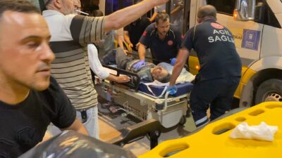 Bursa'nın İnegöl ilçesinde özel halk minibüsü şoförü, kalp krizi geçiren