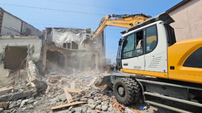 Osmangazi Belediyesi, kaçak yapılaşmaya karşı sürdürdüğü mücadele kapsamında Hamitler Mahallesi’nde