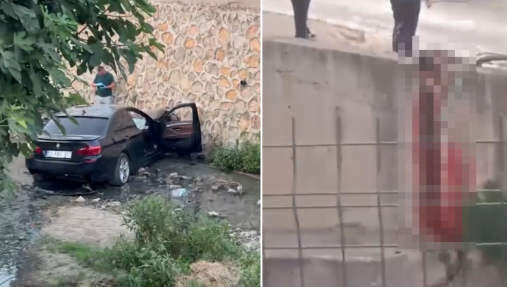 Bursa'da kontrolden çıkan otomobil, su kanalı kenarında oturan çocuğa çarptıktan