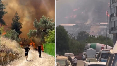 Bursa’nın merkez Osmangazi ilçesine bağlı İsmetiye Mahallesi’nde çıkan orman yangını