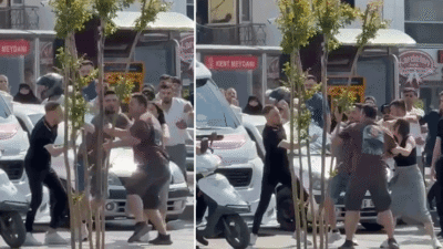 Bursa'da yol verme tartışması sebebiyle tartışan sürücüler, araçlarından inip kavgaya