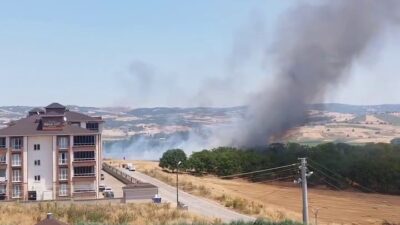 Bursa’nın İnegöl ilçesinde çıkan anız yangınları korkulu anlar yaşattı. Konutlara