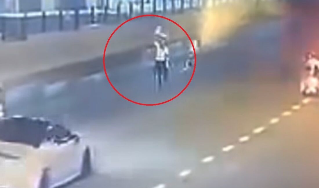 Bursa’da polis ekiplerinin uygulama yaptığını fark eden bir sürücü ‘dur’