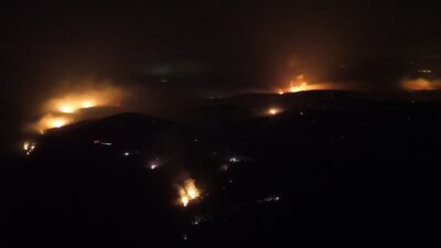 Bursa'nın Harmancık ilçesinde 4.gününe giren orman yangını sabah saatlerinde etkisini