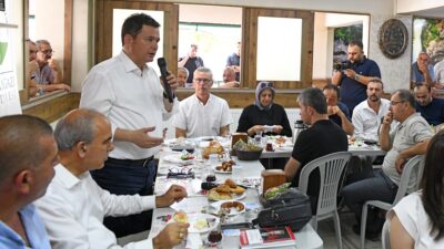 Osmangazi Belediye Başkanı Erkan Aydın, mahalle ziyaretleri kapsamında Küçükbalıklı Mahallesi