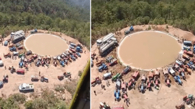 Bursa'nın Harmancık ilçesinde 5 gün süren orman yangınında su bitince