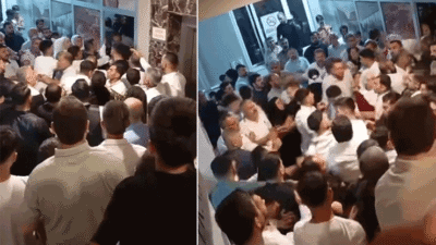 Bursa'nın Yıldırım ilçesinde bir düğünde çocuk meselesi yüzünden başlayan tartışma