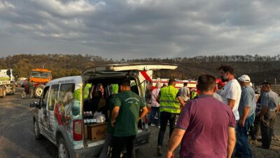 Bursa’nın Orhaneli ile Harmancık ilçeleri arasında meydana gelen orman yangınına