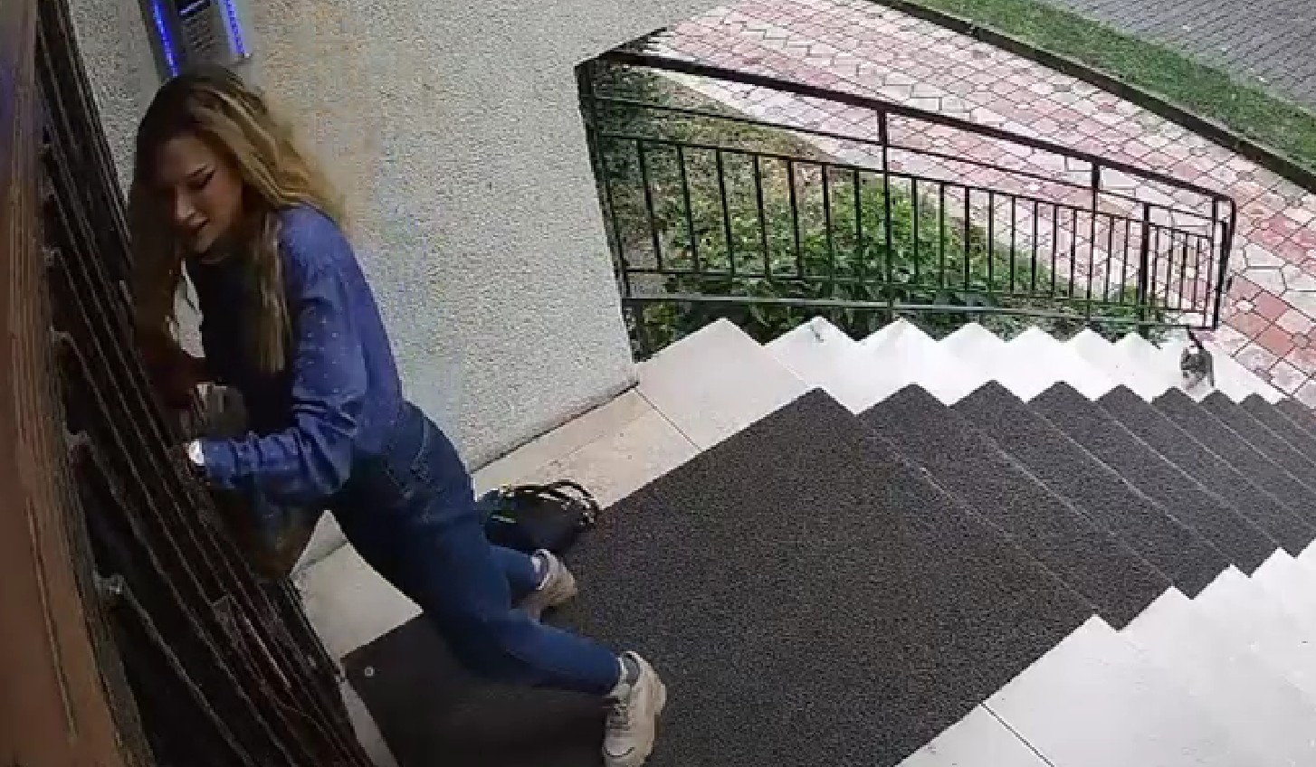 Bursa'da işe gitmek için evden çıkan kadın, karşısında minik kedileri