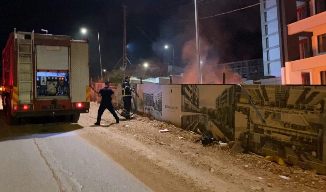 Bursa'nın İnegöl ilçesinde yapımı devam eden site inşaatında bekçi tarafından