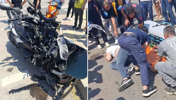 Bursa'da kırmızı ışık ihlali yapan motosiklet sürücüsü, seyir halindeki hafif