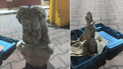 Bursa'nın İnegöl ilçesinde KOM ekiplerince düzenlenen tarihi eser operasyonunda, Roma