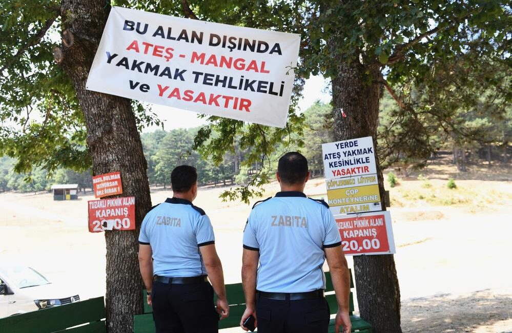 Osmangazi Belediyesi Zabıta Müdürlüğü ekipleri, yangın riskine karşı dağlık ve