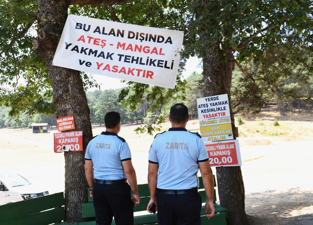 Osmangazi Belediyesi Zabıta Müdürlüğü ekipleri, yangın riskine karşı dağlık ve