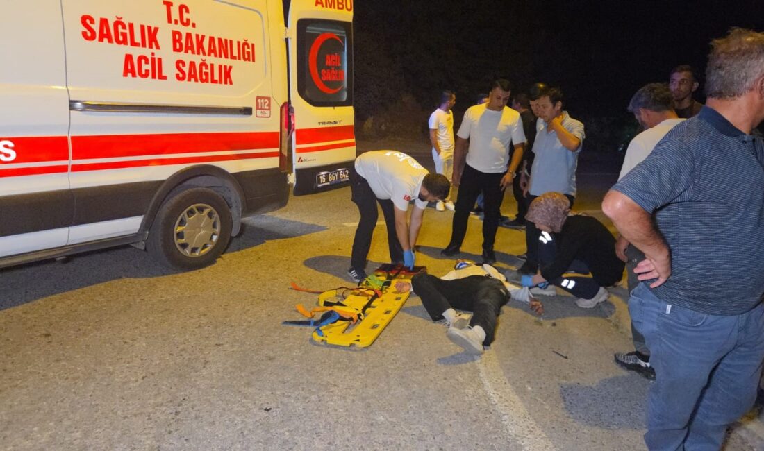 Bursa’nın Orhangazi ilçesinde Hastane yolu üzerinde meydana gelen trafik kazasında