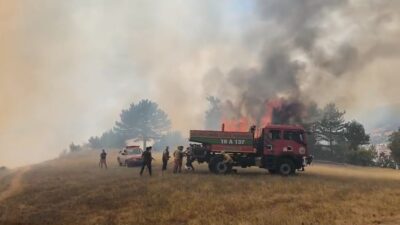Bursa'da ormanlık alanda çıkan yangın, kontrol altına alındı.
