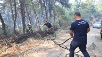 Bursa Valiliği, Osmangazi ilçesinde çıkan orman yangınının kontrol altına alındığını,