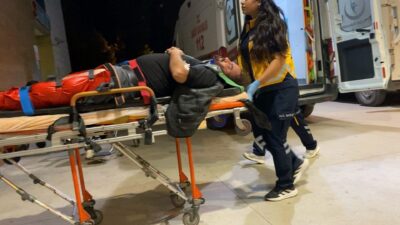 Bursa'nın İnegöl ilçesinde meydana gelen kazada kontrolden çıkan ATV takla