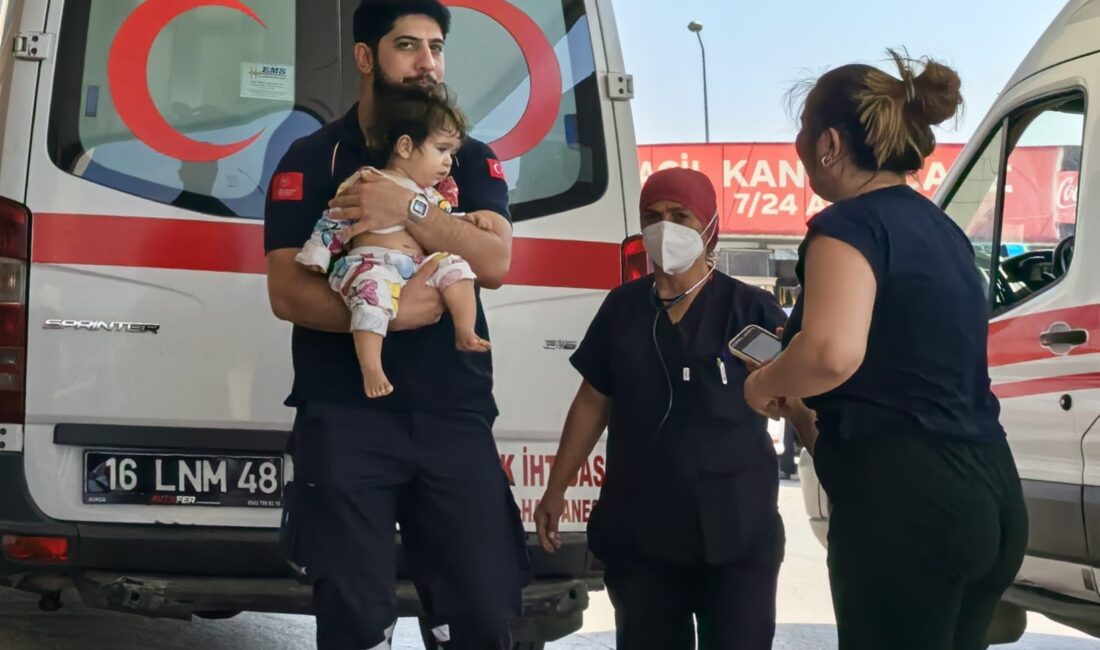 Bursa'nın İnegöl ilçesinde maraş otu yutan 1 yaşındaki bebek, hastanede