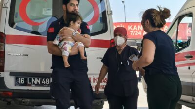 Bursa'nın İnegöl ilçesinde maraş otu yutan 1 yaşındaki bebek, hastanede