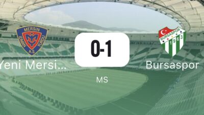 TFF 2. Lig 3. hafta mücadelesinde Bursaspor Yeni Mersin İdmanyurdu'ya