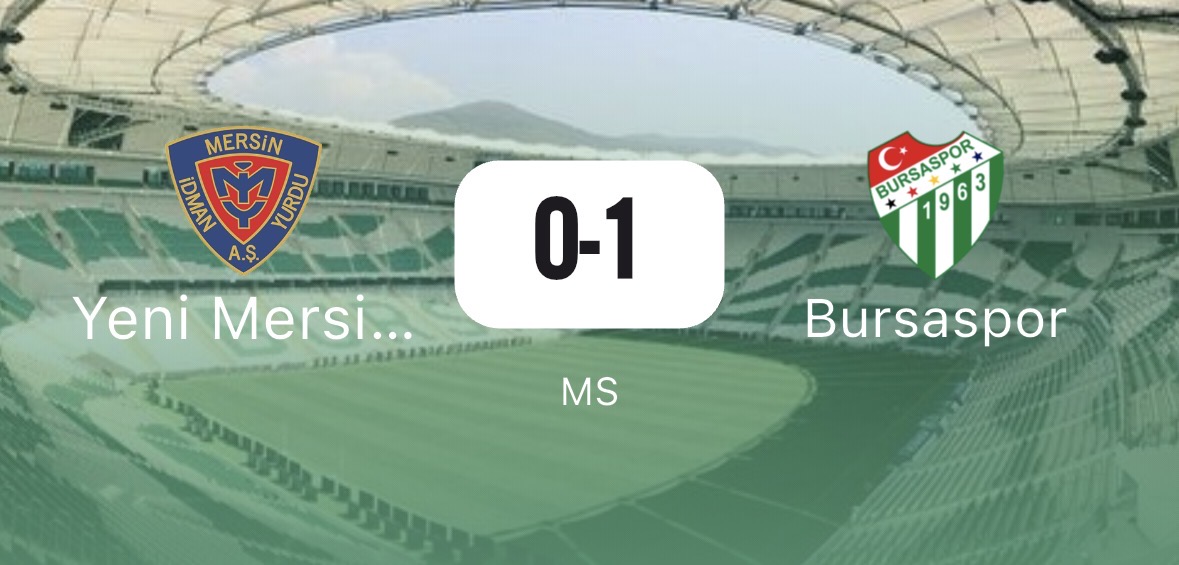 TFF 2. Lig 3. hafta mücadelesinde Bursaspor Yeni Mersin İdmanyurdu'ya